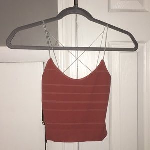 Tillys striped crop top